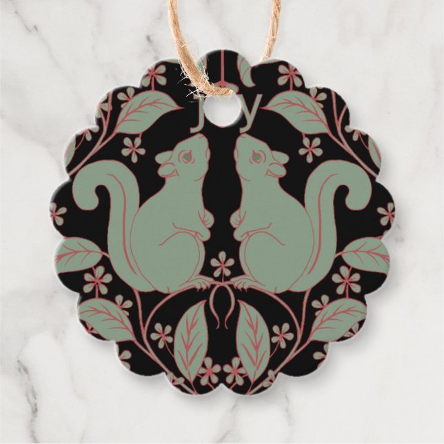 Fläktar med Festive Art Gift-Märkre Gåvor Etiketter (Framsida)