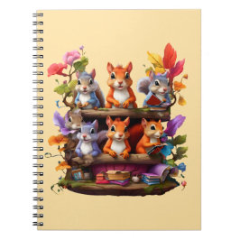 Fläktar på en träbookshelf anteckningsbok