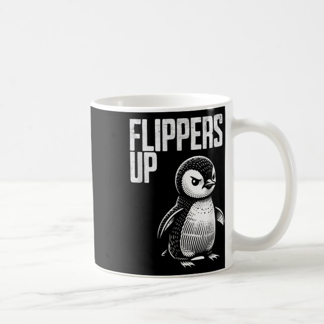 Fläktar upp Penguin-resistenssubtil antiprotest Kaffemugg (Höger)
