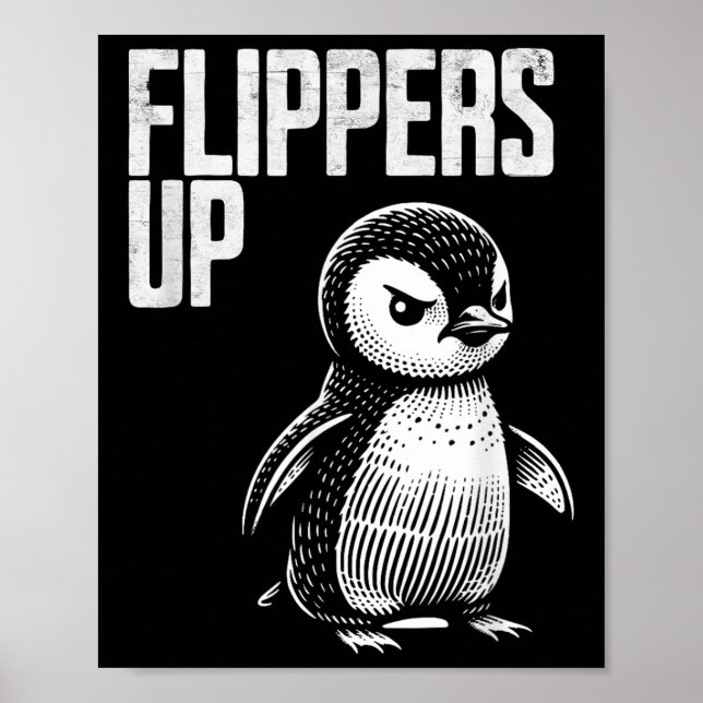 Fläktar upp Penguin-resistenssubtil antiprotest Poster (Framsidan)