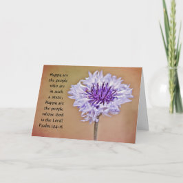 Fläktare av Faith Bachelors Button Psalm Card Kort