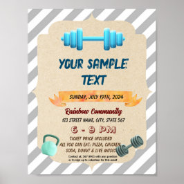 Fläktaren för temat Cute Fitness Poster