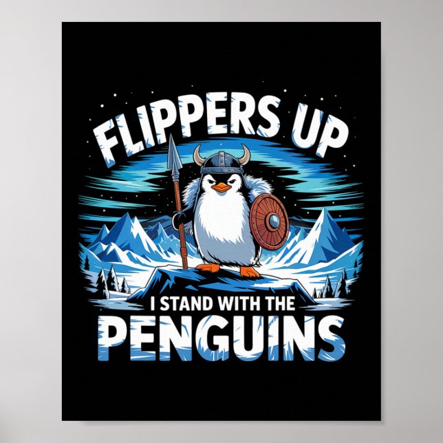 Fläktarna står med Penguins fina trump Poster (Framsidan)