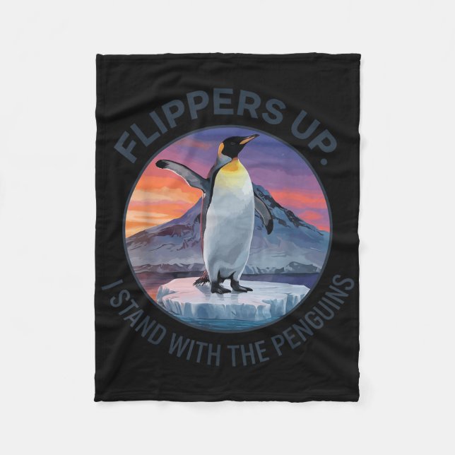 Fläktarna står med Penguins. Fleecefilt (Framsidan)