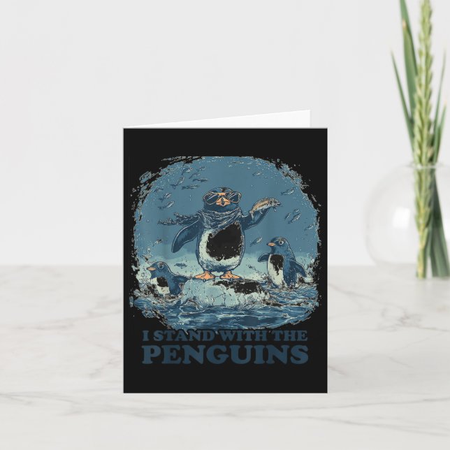 Fläktarna står med Penguins. Kort (Framsida)