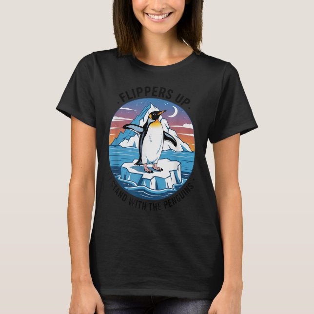 Fläktarna står med Penguins. T Shirt (Framsida)
