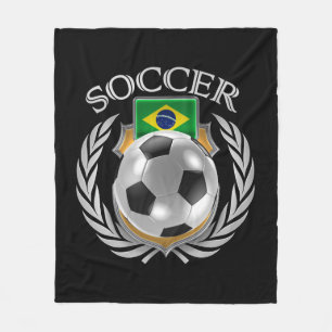 Fläkten för Brasilien fotboll 2016 utrustar Fleecefilt
