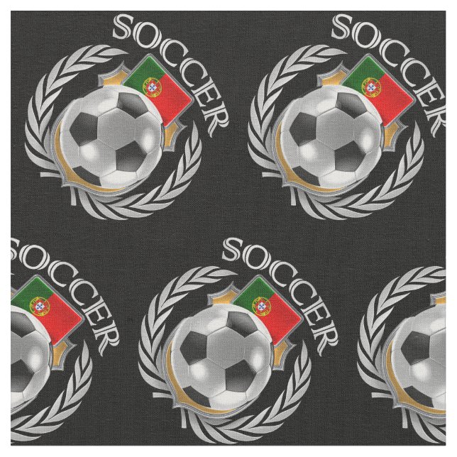 Fläkten för Portugal fotboll 2016 utrustar Tyg (Närbild)