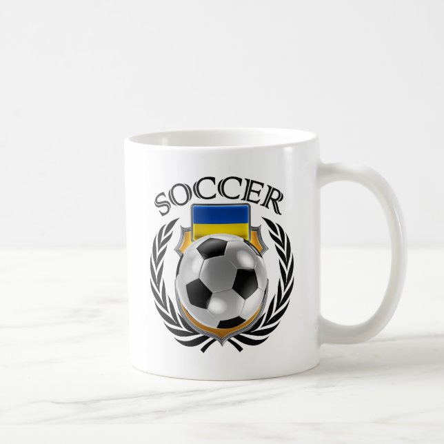 Fläkten för Ukraina fotboll 2016 utrustar Kaffemugg (Höger)