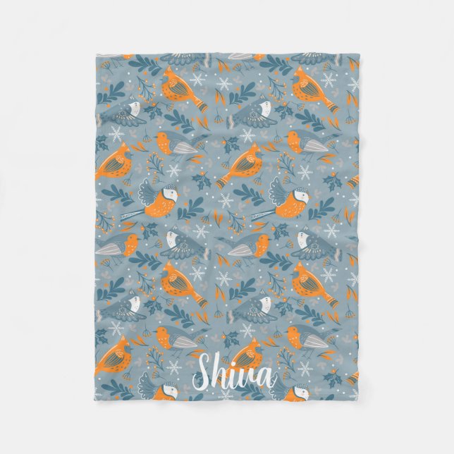 Fläktfilt för träfåglar i baby ull fleecefilt (Framsidan)