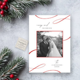 Fläktfotografi med röd svart färg och gift, minima julkort
