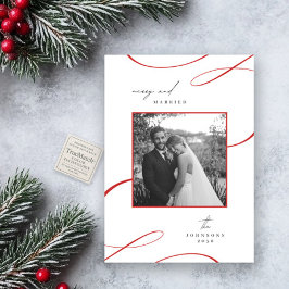 Fläktfotografi med röd svart färg och gift, minima julkort
