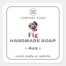 Fläkthandgjord soap Square-etikett Fyrkantigt Klistermärke