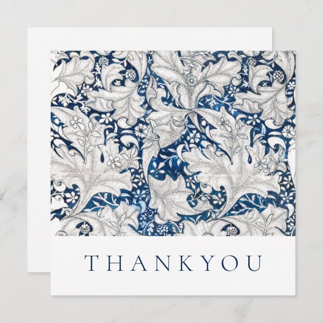 FLAKTON: TACK: WILLIAM MORRIS : VATTENKOLOR TACK KORT (Fram/baksida)