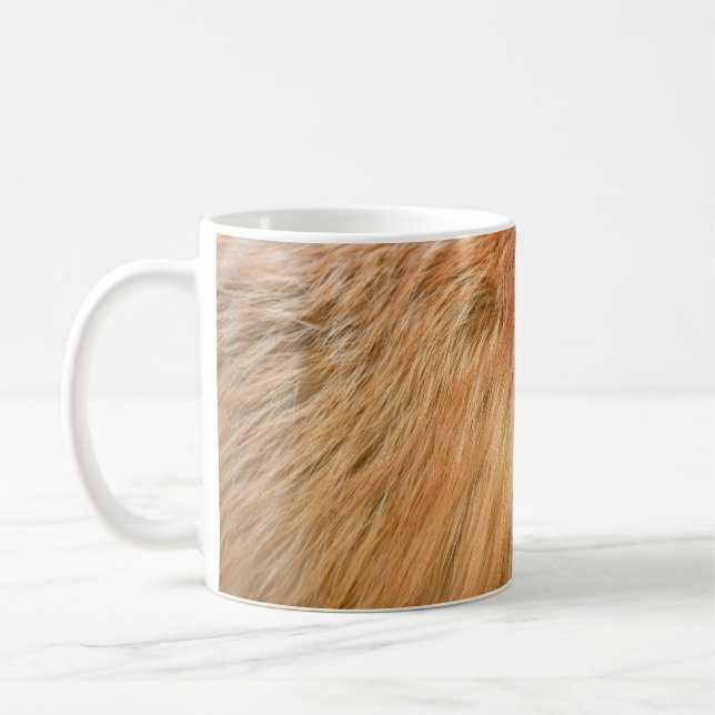 Fläktstruktur för rödräv kaffemugg (Vänster)