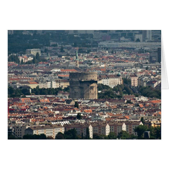 Flakturm Augarten Hälsningskort (Framsidan Horizontal)