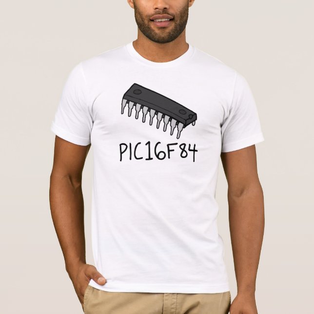 Fläktutslagsplats för PIC 16F84 T-shirt (Framsida)