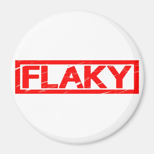 Flaky Frimärke Magnet (Framsidan)