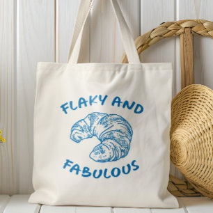Flaky och Fabulous Fransk Croissant, alla Färg Tygkasse