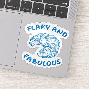 Flaky och Fabulous Fransk Parisian Croissant Klistermärken