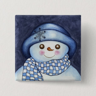 Flaky Snögubbe-knapp Knapp