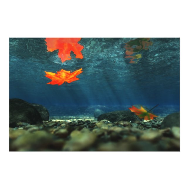 Flama i fotoutskriften Vatten Fototryck (Framsidan)