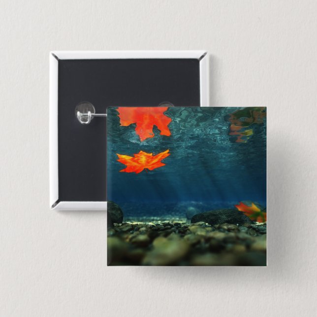 Flama i Vatten-knappen Knapp (Framsida & baksida)