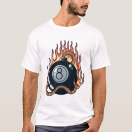 Flamande 8-bombtatuering illustration t shirt