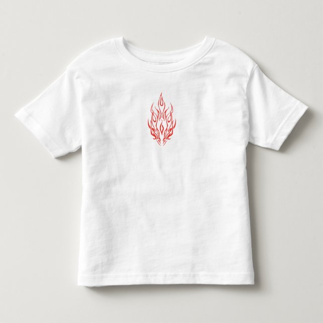 Flamande Andemask | Tribal Eld Silhuett Konst T Shirt (Framsida)