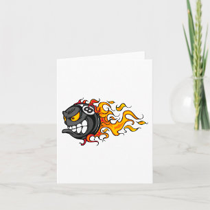 Flamande åtta Boll Kort