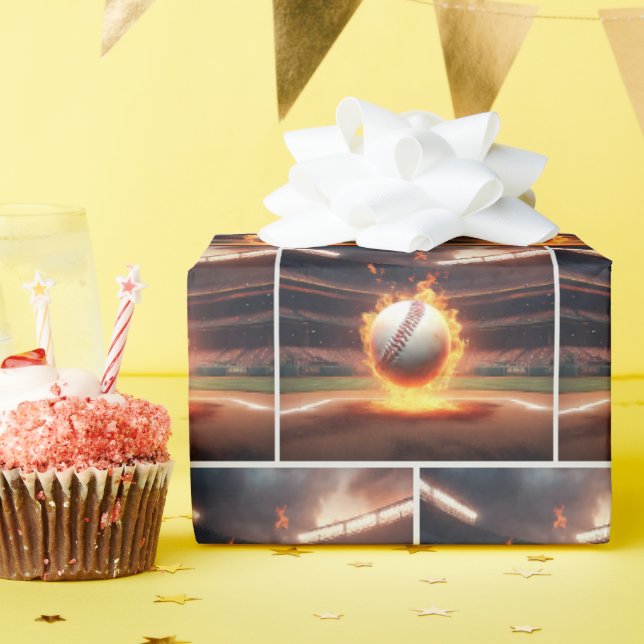 Flamande baskeboll i Stadium Presentpapper (Födelsedagsfest)