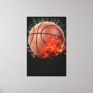 Flamande basket canvastryck