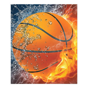 Flamande basket fototryck