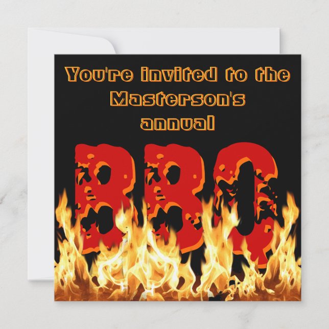Flamande BQ-inbjudan Inbjudningar (Framsida)