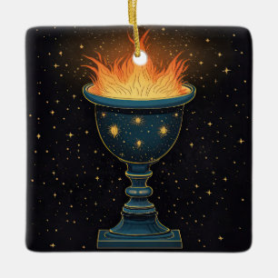 Flamande Chalice i Himlar Julgransprydnad Keramik