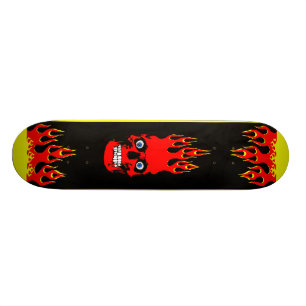 Flamande Döskalle skateboard Bräda 20 Cm