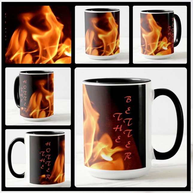 Flamande eld Blazing Flames Ju bättre. Mugg (Skapare uppladdad)