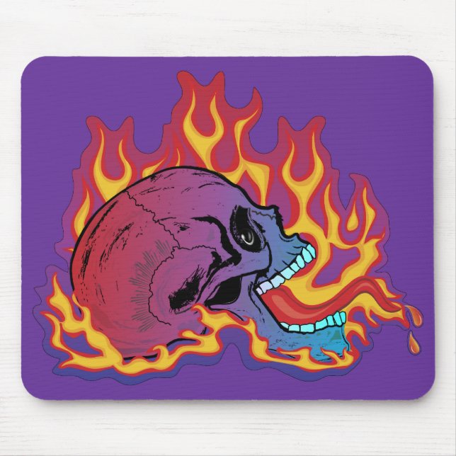 Flamande färg Skull Musmatta (Framsidan)