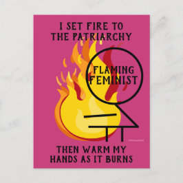 Flamande feminist Bränn patriarkin 8 Vykort