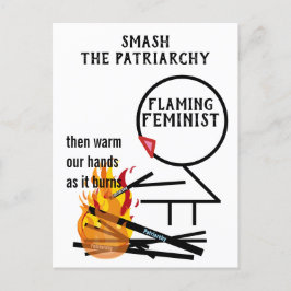 Flamande feminist Sash the Patriarchy 9 vycard Vykort