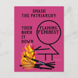 Flamande feminist Sash the Patriarchy 9 Vykort