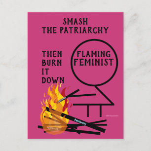 Flamande feminist Sash the Patriarchy 9 Vykort