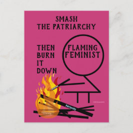 Flamande feminist Sash the Patriarchy 9 Vykort