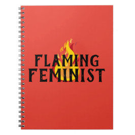 Flamande feministisk RBG Feminism Flames 20 Anteckningsbok