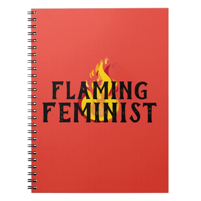 Flamande feministisk RBG Feminism Flames 20 Anteckningsbok (Framsidan)