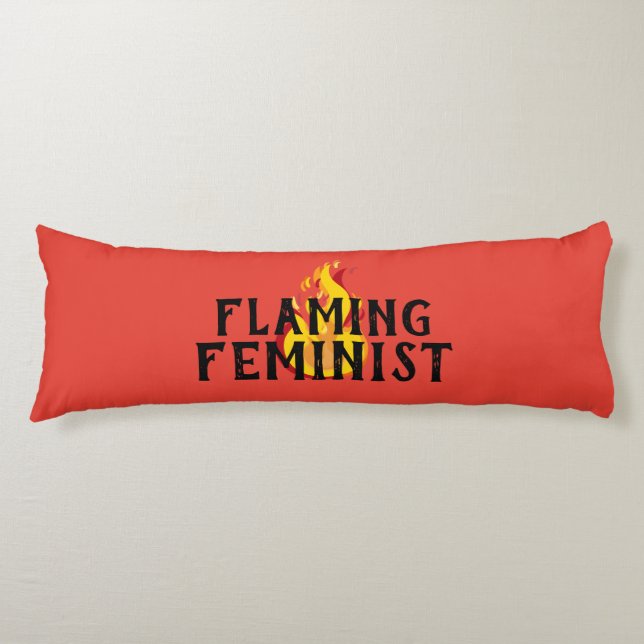 Flamande feministisk RBG Feminism Flames 20 Kroppskudde (Framsidan)