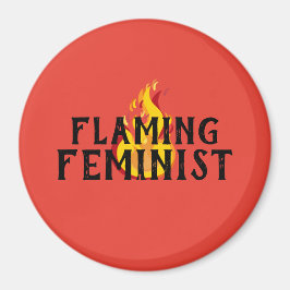 Flamande feministisk RBG Feminism Flames 20 Magnet