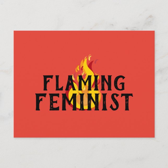 Flamande feministisk RBG Feminism Flames 20 WM Vykort (Framsida)