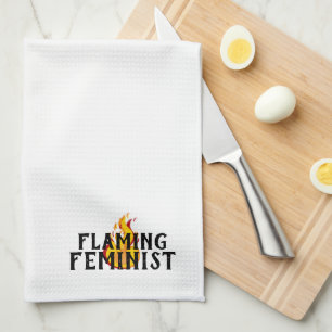 Flamande feministisk RBG Ginsburg Feminism Flames Kökshandduk