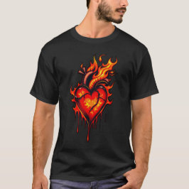 Flamande hjärta. t shirt